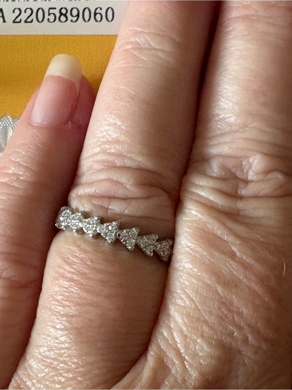 Moissanite Diamond Sterling Silver Band Size 8 With Box - Picture 5 of 8